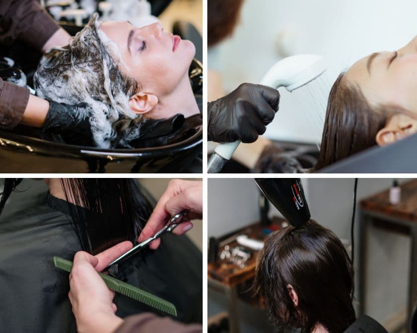 The studio floor at Luxury Salon